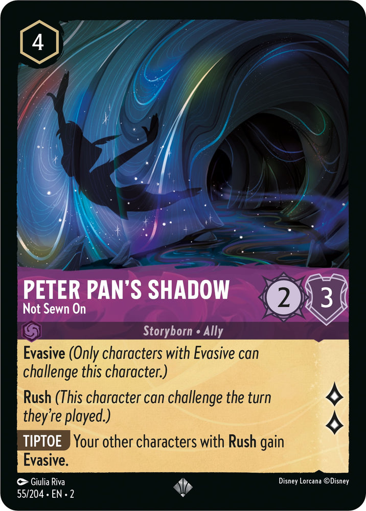Peter Pan's Shadow - Not Sewn On (55/204) [Rise of the Floodborn] - PokeCharles PokeStore