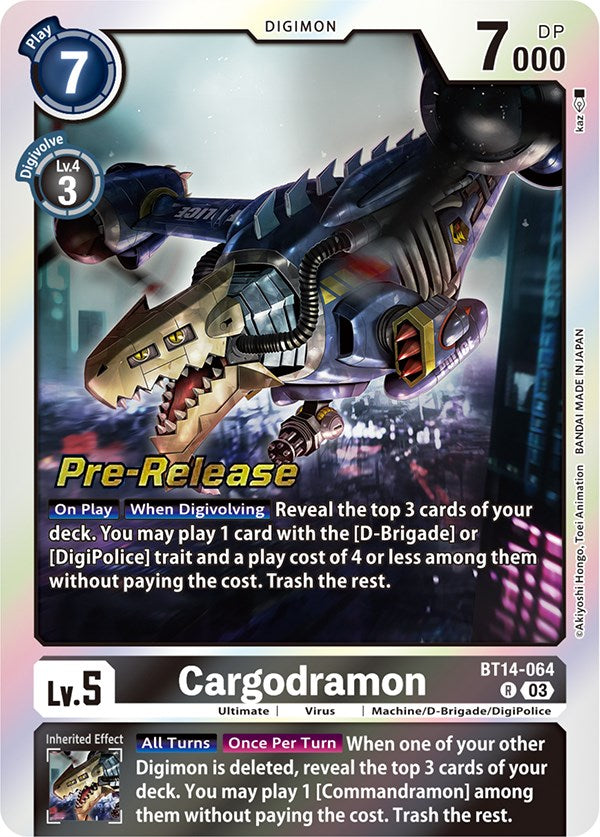Cargodramon [BT14-064] [Blast Ace Pre-Release Cards] - PokeCharles PokeStore