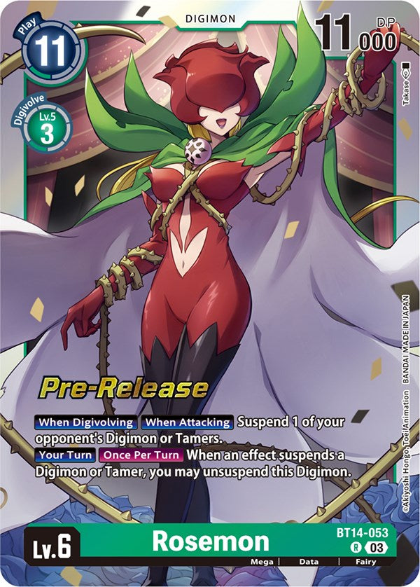 Rosemon [BT14-053] [Blast Ace Pre-Release Cards] - PokeCharles PokeStore