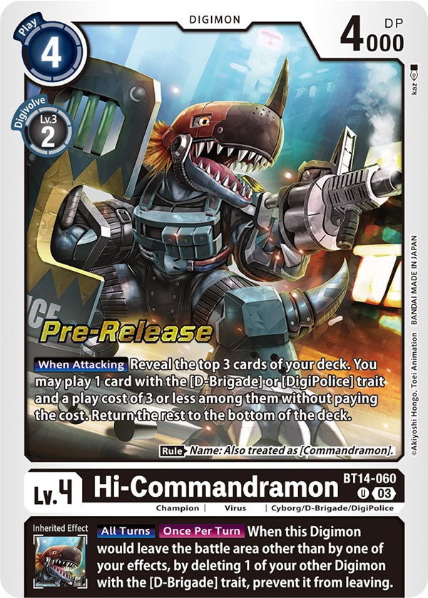 Hi-Commandramon [BT14-060] [Blast Ace Pre-Release Cards] - PokeCharles PokeStore