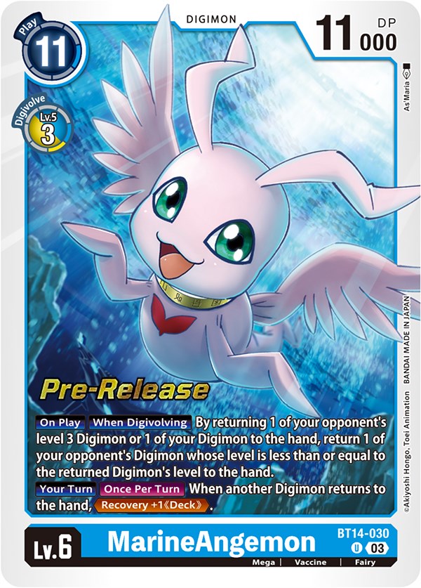 MarineAngemon [BT14-030] [Blast Ace Pre-Release Cards] - PokeCharles PokeStore