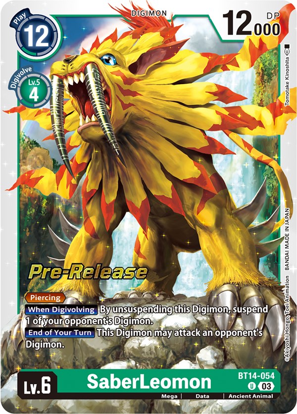 SaberLeomon [BT14-054] [Blast Ace Pre-Release Cards] - PokeCharles PokeStore