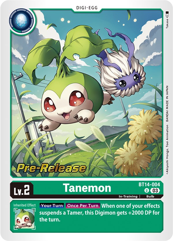 Tanemon [BT14-004] [Blast Ace Pre-Release Cards] - PokeCharles PokeStore