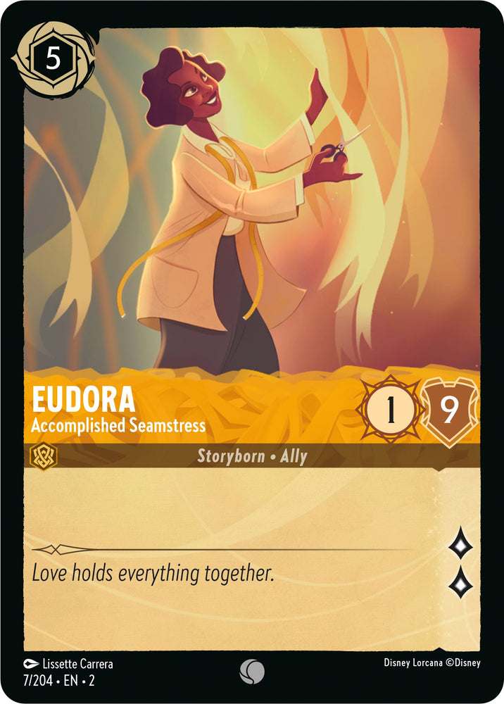 Eudora - Accomplished Seamstress (7/204) [Rise of the Floodborn] - PokeCharles PokeStore