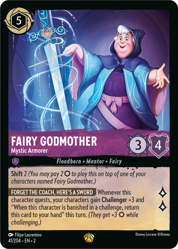 Fairy Godmother - Mystic Armorer (41/204) [Rise of the Floodborn] - PokeCharles PokeStore