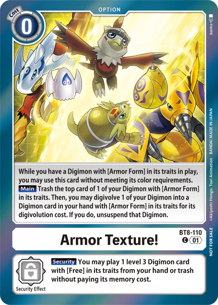 Armor Texture! [BT8-110] (Blast Ace Double Pack Set) [New Awakening] - PokeCharles PokeStore