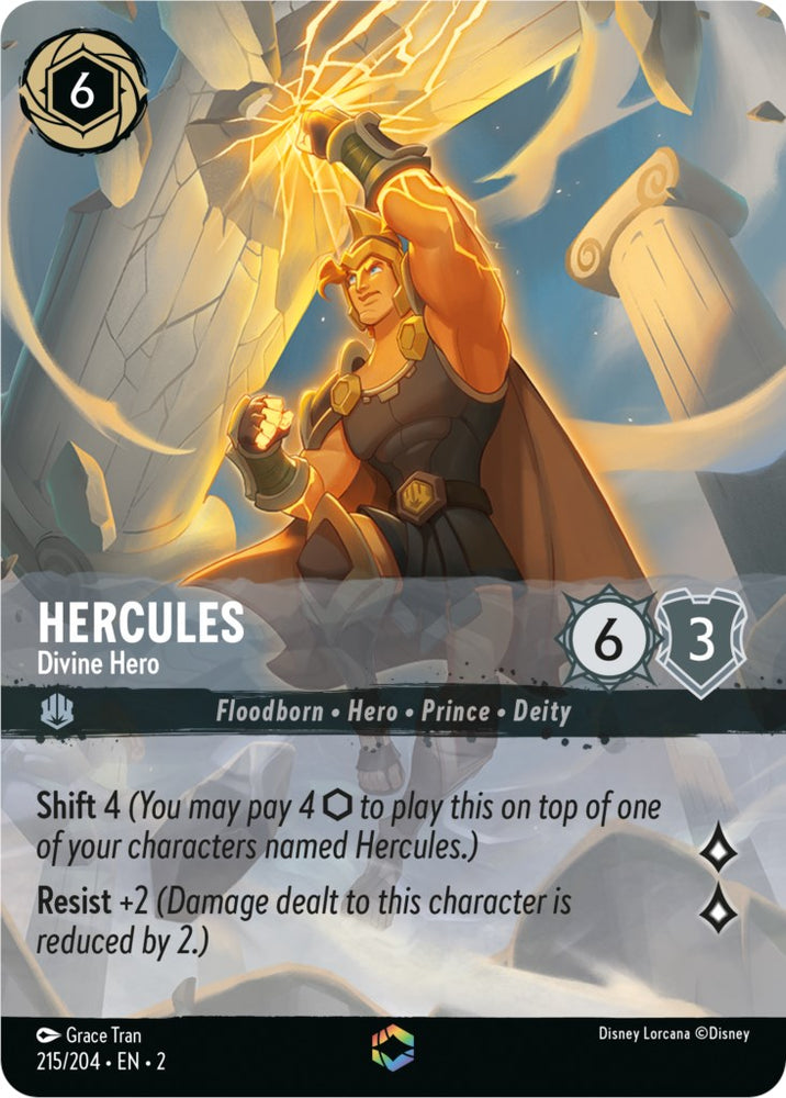 Hercules - Divine Hero (Enchanted) (215/204) [Rise of the Floodborn] - PokeCharles PokeStore