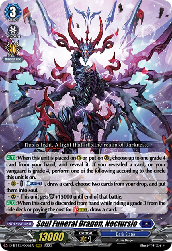 Soul Funeral Dragon, Noctursio (D-BT13/005EN) [Flight of Chakrabarthi] - PokeCharles PokeStore