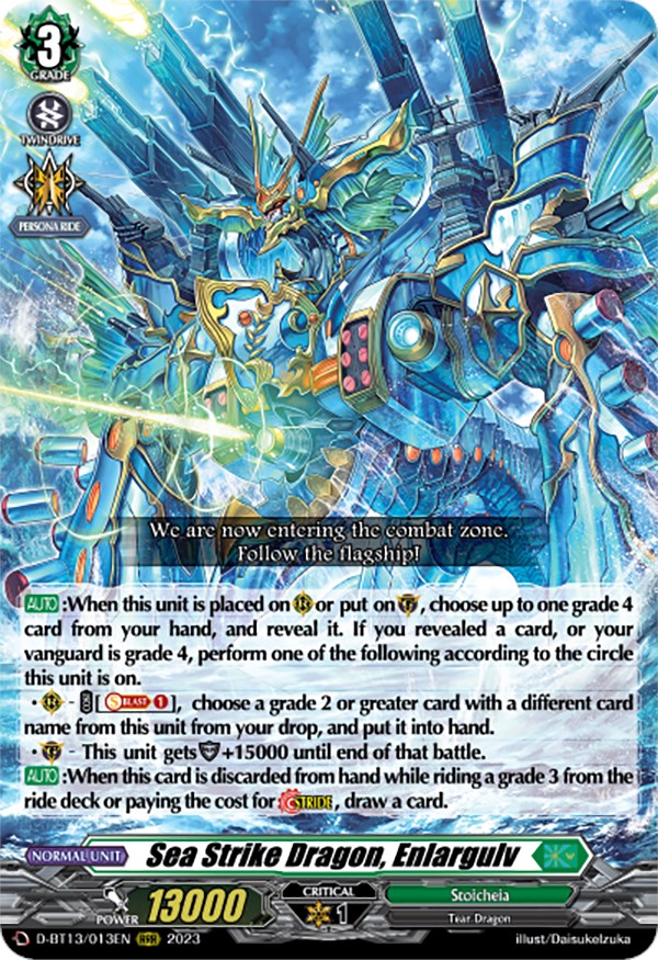 Sea Strike Dragon, Enlargulv (D-BT13/013EN) [Flight of Chakrabarthi] - PokeCharles PokeStore