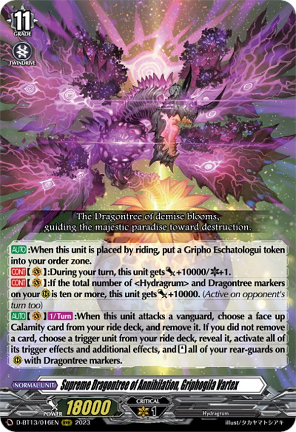 Supreme Dragontree of Annihilation, Griphogila Vartex (D-BT13/016EN) [Flight of Chakrabarthi] - PokeCharles PokeStore