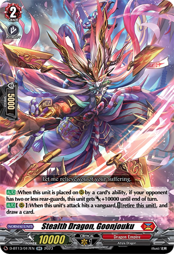 Stealth Dragon, Goonjouku (D-BT13/017EN) [Flight of Chakrabarthi] - PokeCharles PokeStore