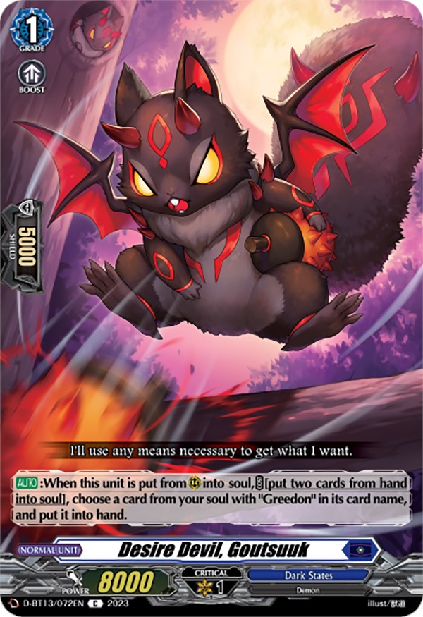 Desire Devil, Goutsuuk (D-BT13/072EN) [Flight of Chakrabarthi] - PokeCharles PokeStore