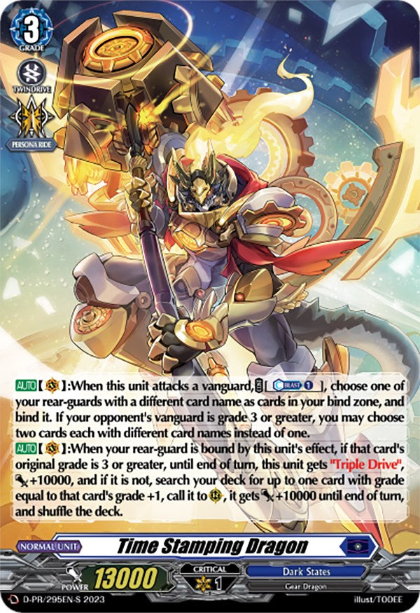 Time Stamping Dragon (Foil) (D-PR/295EN-S) [D Promo Cards] - PokeCharles PokeStore
