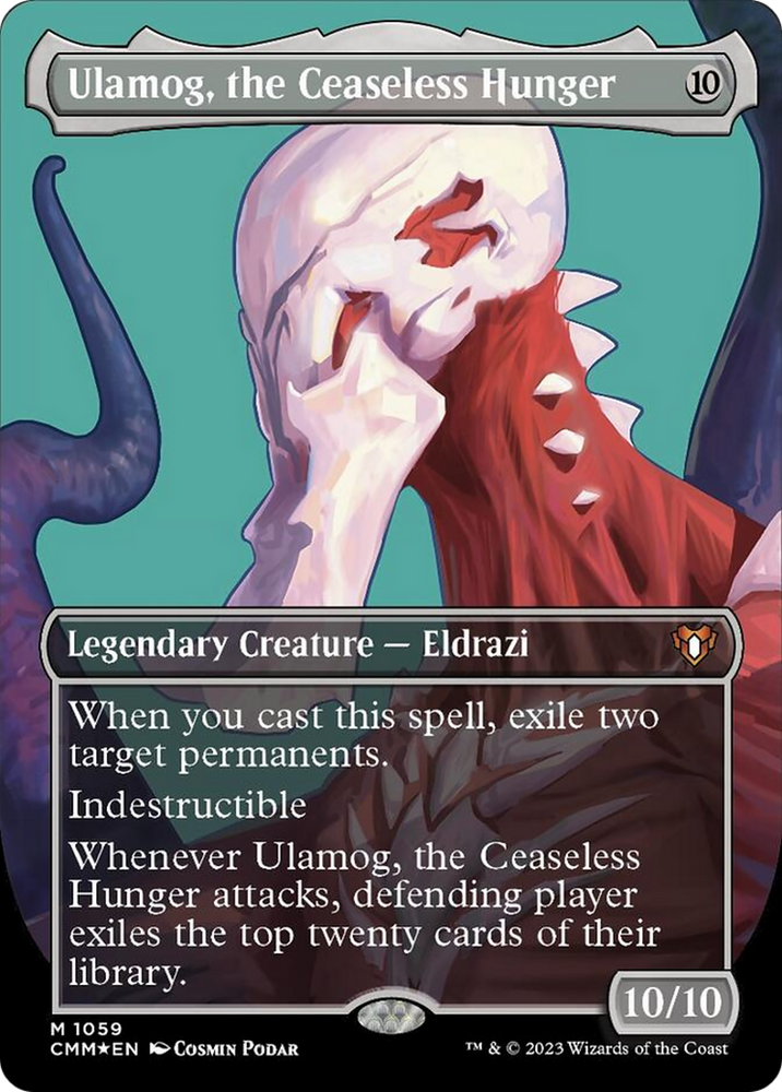 Ulamog, the Ceaseless Hunger (Borderless Textured Foil Frame Break) [Commander Masters] - PokeCharles PokeStore