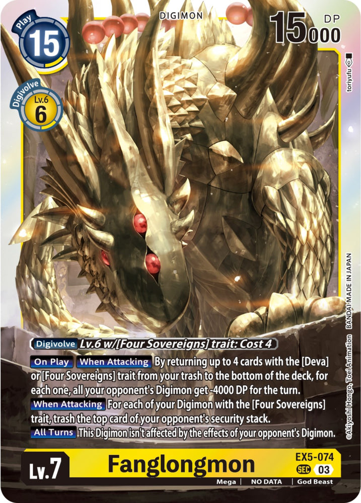 Fanglongmon [EX5-074] (Textured) [Animal Colosseum] - PokeCharles PokeStore