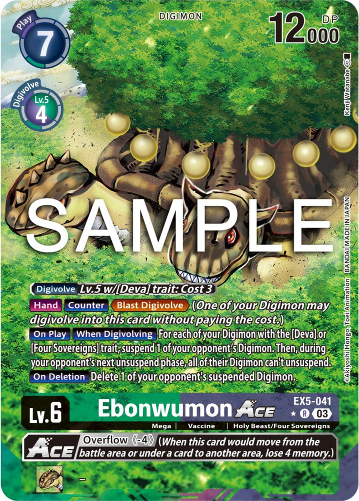 Ebonwumon Ace [EX5-041] (Alternate Art) [Animal Colosseum] - PokeCharles PokeStore