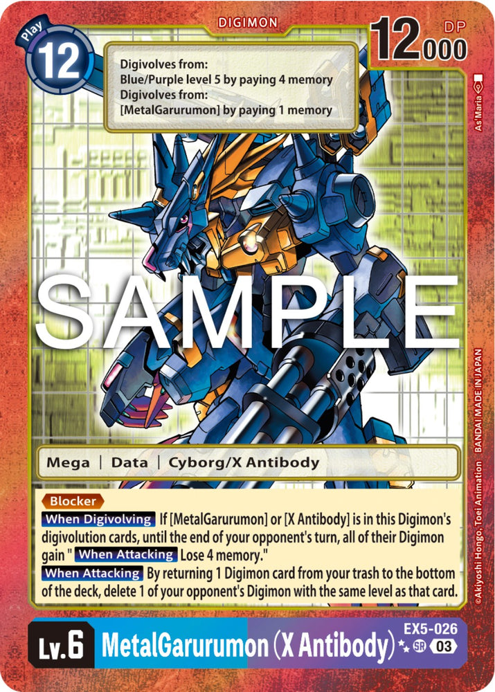 MetalGarurumon (X Antibody) [EX5-026] (2 Star Alternate Art) [Animal Colosseum] - PokeCharles PokeStore