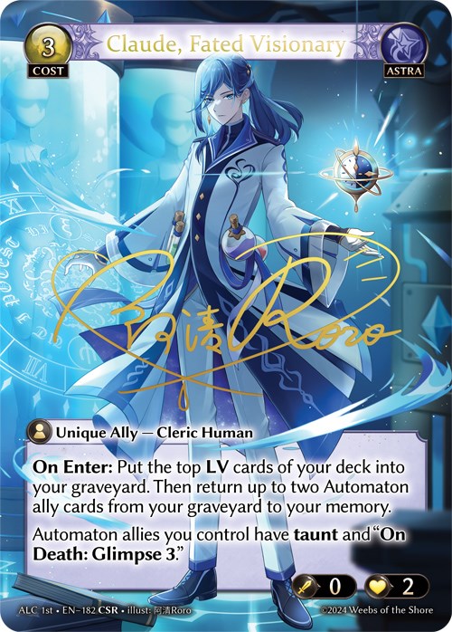 Claude, Fated Visionary (CSR) (182) [Alchemical Revolution] - PokeCharles PokeStore