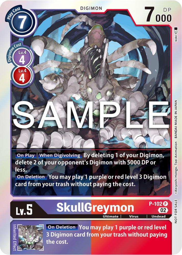 SkullGreymon [P-102] (Limited Card Pack Ver.2) [Promotional Cards] - PokeCharles PokeStore