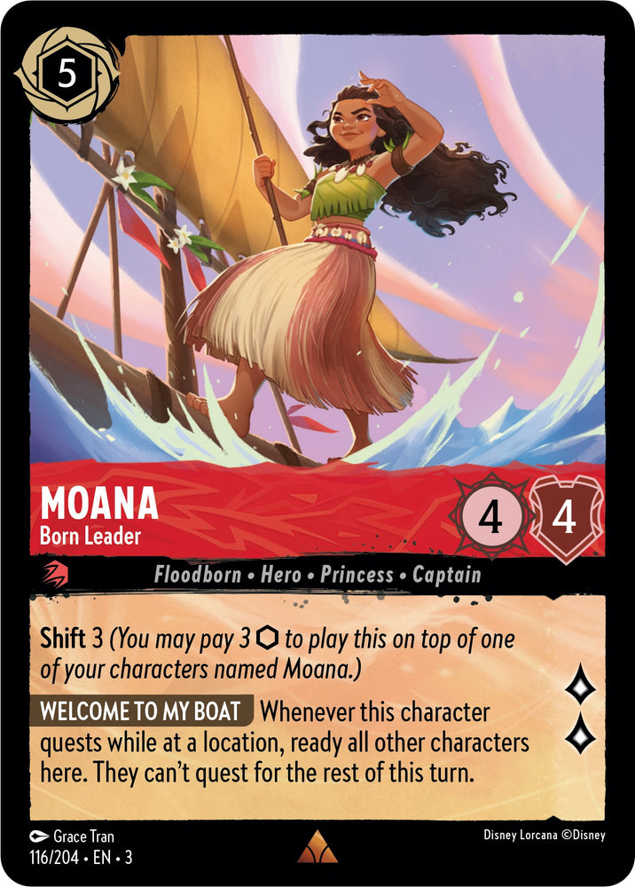 Moana - Born Leader (116/204) [Into the Inklands] - PokeCharles PokeStore