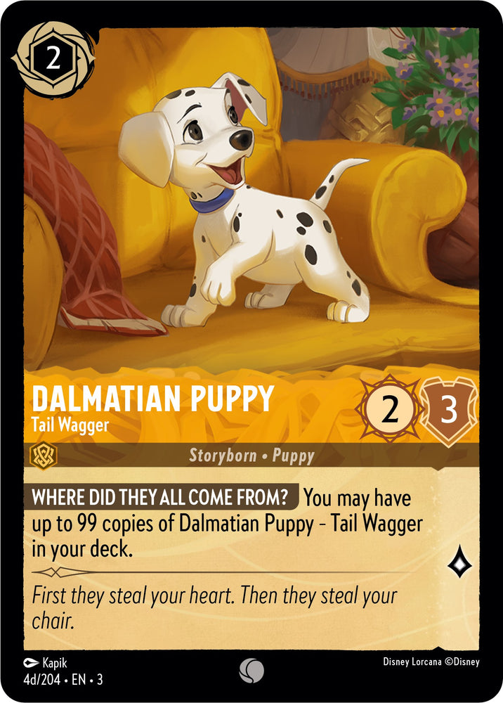 Dalmatian Puppy - Tail Wagger (4d) (4d/204) [Into the Inklands] - PokeCharles PokeStore