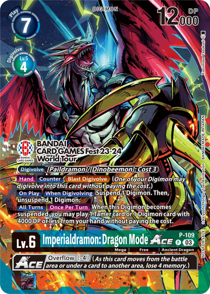 Imperialdramon: Dragon Mode Ace [P-109] (BANDAI Card Games Fest 23-24 World Tour) [Promotional Cards] - PokeCharles PokeStore