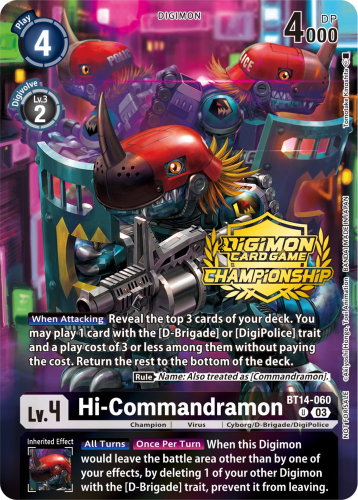 Hi-Commandramon [BT14-060] (Championship 2023 Tamers Pack) [Blast Ace Promos] - PokeCharles PokeStore