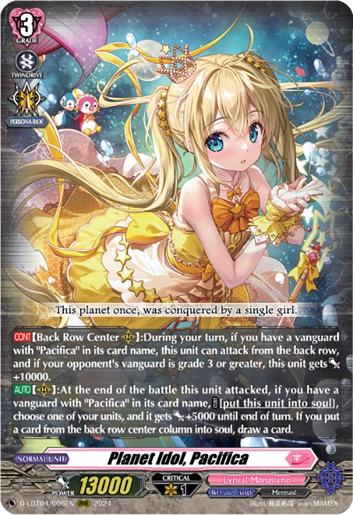 Planet Idol, Pacifica (D-LBT04/006EN) [Lyrical Monasterio: Trick or Trick!] - PokeCharles PokeStore