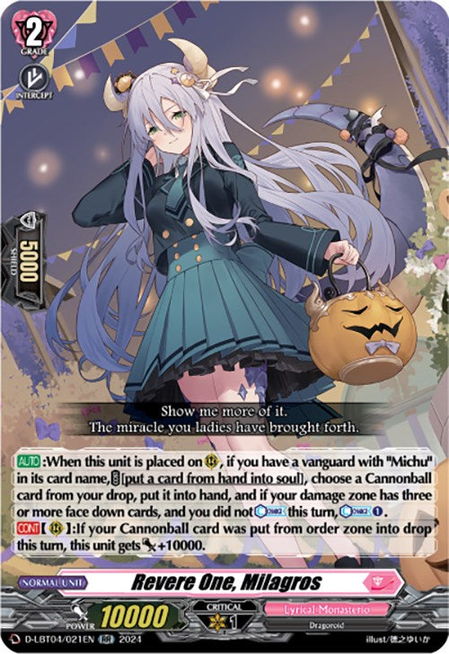 Revere One, Milagros (D-LBT04/021EN) [Lyrical Monasterio: Trick or Trick!] - PokeCharles PokeStore