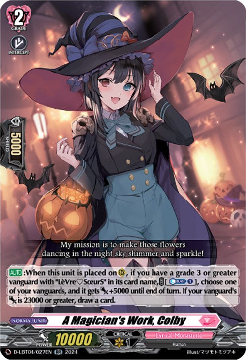 A Magician's Work, Colby (D-LBT04/027EN) [Lyrical Monasterio: Trick or Trick!] - PokeCharles PokeStore