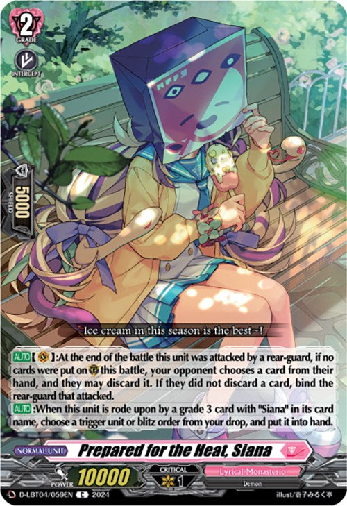 Prepared for the Heat, Siana (D-LBT04/059EN) [Lyrical Monasterio: Trick or Trick!] - PokeCharles PokeStore
