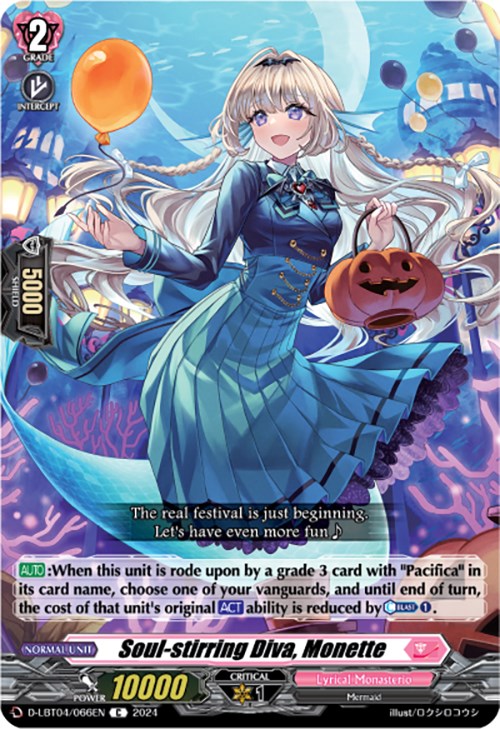 Soul-stirring Diva, Monette (D-LBT04/066EN) [Lyrical Monasterio: Trick or Trick!] - PokeCharles PokeStore