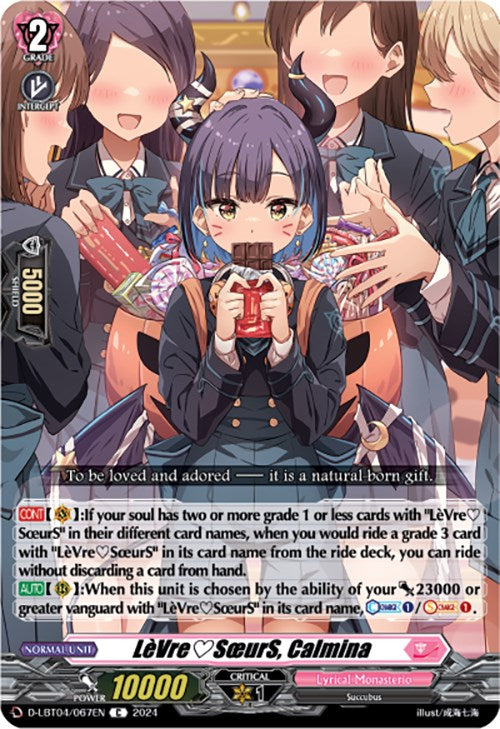 LeVreSoeurS, Calmina (D-LBT04/067EN) [Lyrical Monasterio: Trick or Trick!] - PokeCharles PokeStore