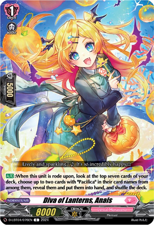 Diva of Lanterns, Anais (D-LBT04/076EN) [Lyrical Monasterio: Trick or Trick!] - PokeCharles PokeStore