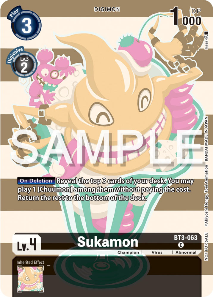 Sukamon [BT3-063] (Digimon Illustration Competition Pack 2023) [Release Special Booster Promos] - PokeCharles PokeStore