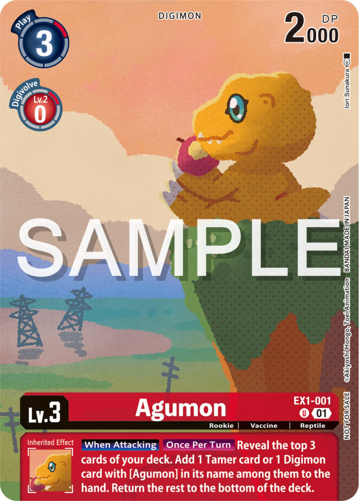 Agumon [EX1-001] (Digimon Illustration Competition Pack 2023) [Classic Collection Promos] - PokeCharles PokeStore