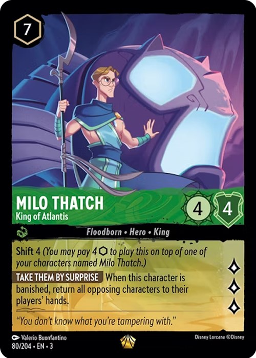 Milo Thatch - King of Atlantis (80/204) [Into the Inklands] - PokeCharles PokeStore
