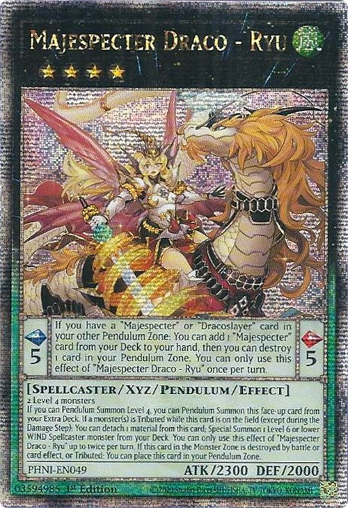 Majespecter Draco - Ryu [PHNI-EN049] Quarter Century Secret Rare - PokeCharles PokeStore
