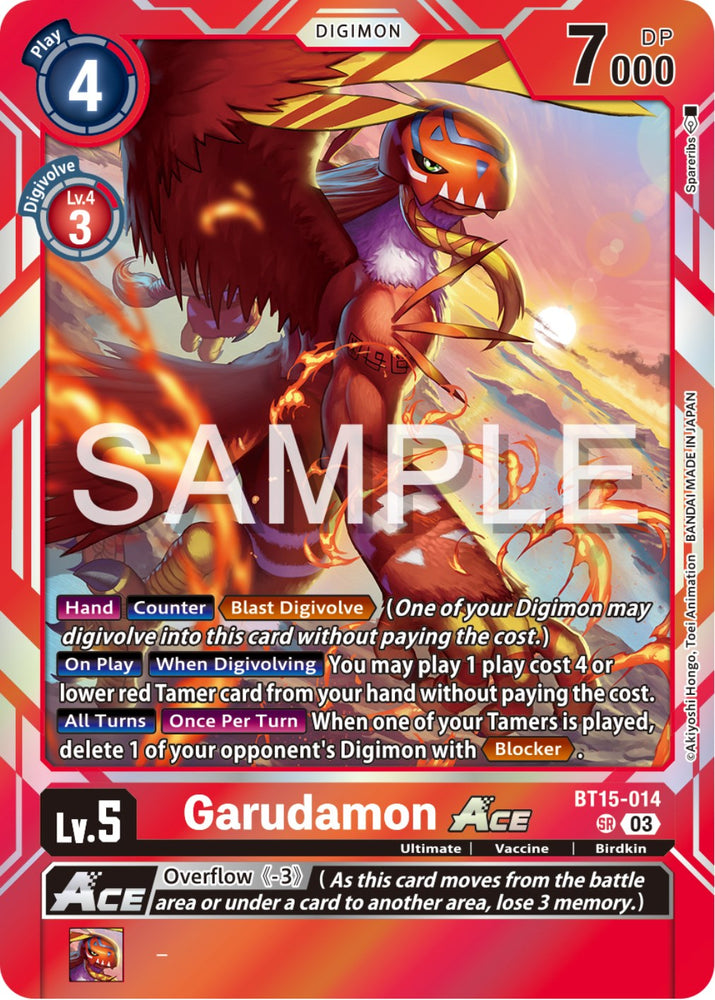 Garudamon Ace [BT15-014] [Exceed Apocalypse] - PokeCharles PokeStore