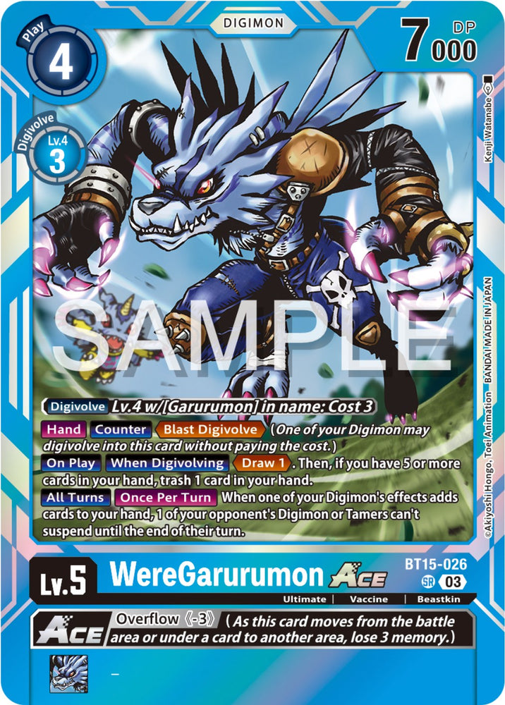 WereGarurumon Ace [BT15-026] [Exceed Apocalypse] - PokeCharles PokeStore