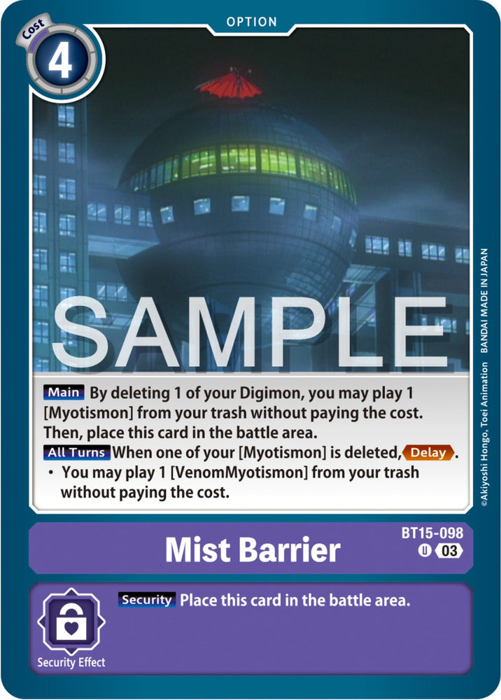 Mist Barrier [BT15-098] [Exceed Apocalypse] - PokeCharles PokeStore