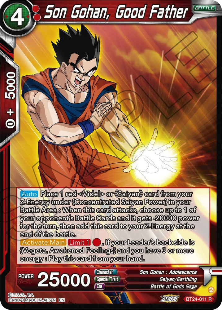 Son Gohan, Good Father (BT24-011) [Beyond Generations] - PokeCharles PokeStore