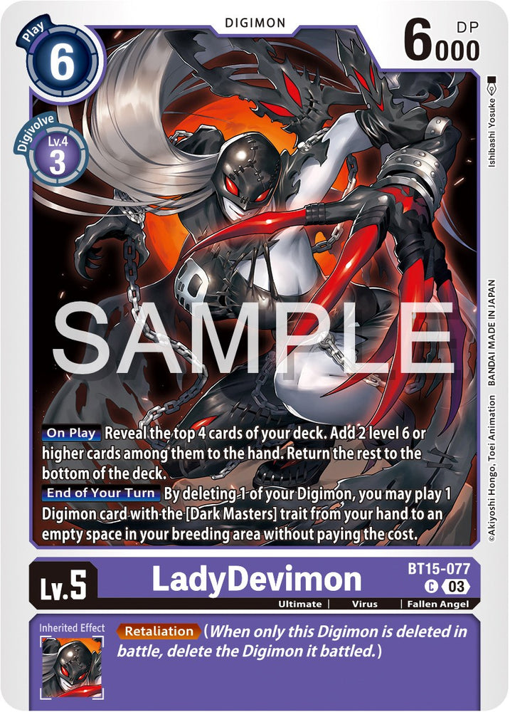 LadyDevimon [BT15-077] [Exceed Apocalypse] - PokeCharles PokeStore