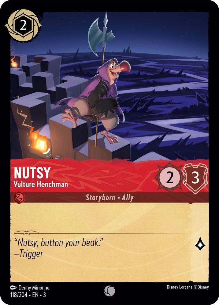 Nutsy - Vulture Henchman (118/204) [Into the Inklands] - PokeCharles PokeStore