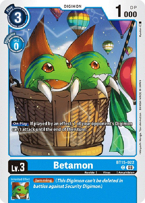 Betamon [BT15-022] [Exceed Apocalypse] - PokeCharles PokeStore