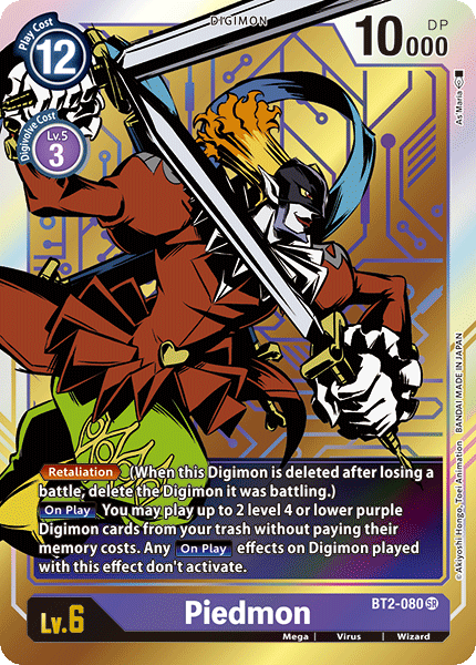 Piedmon [BT2-080] (Alternate Art) [Release Special Booster Ver.1.0] - PokeCharles PokeStore