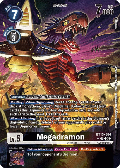 Megadramon [BT15-064] (Alternate Art) [Exceed Apocalypse] - PokeCharles PokeStore
