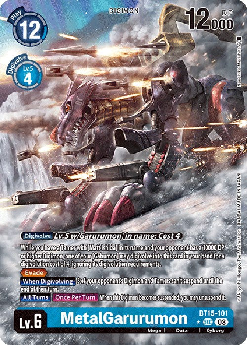 MetalGarurumon [BT15-101] (Alternate Art) [Exceed Apocalypse] - PokeCharles PokeStore