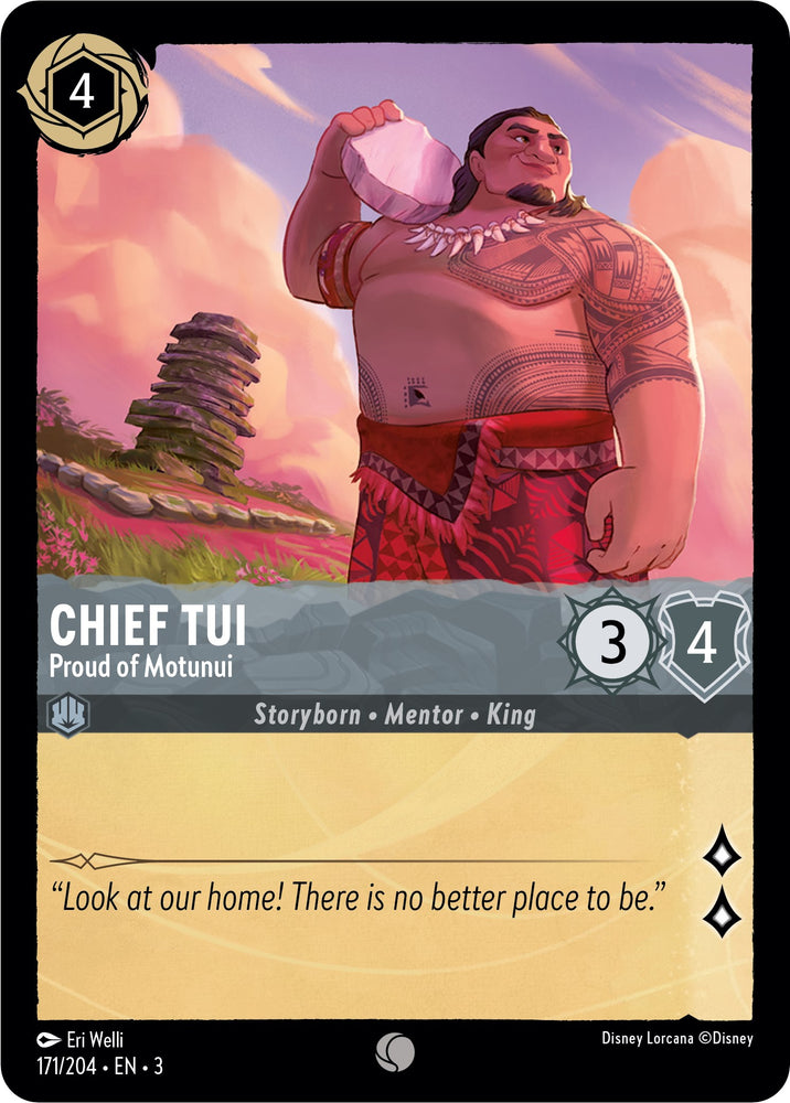 Chief Tui - Proud of Motunui (171/204) [Into the Inklands] - PokeCharles PokeStore