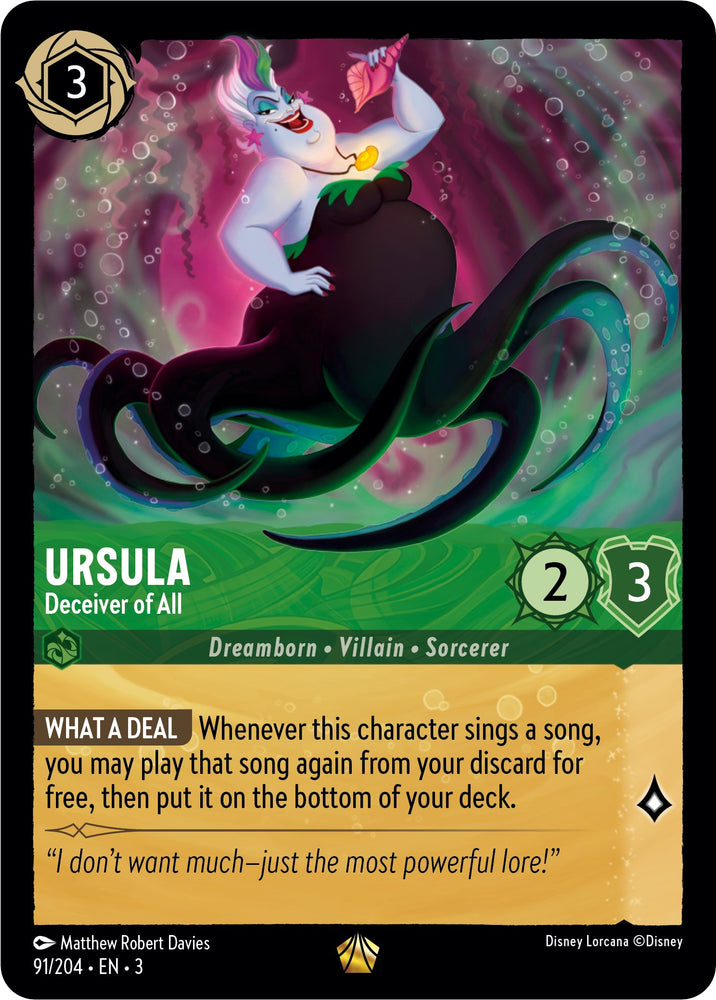 Ursula - Deceiver of All (91/204) [Into the Inklands] - PokeCharles PokeStore